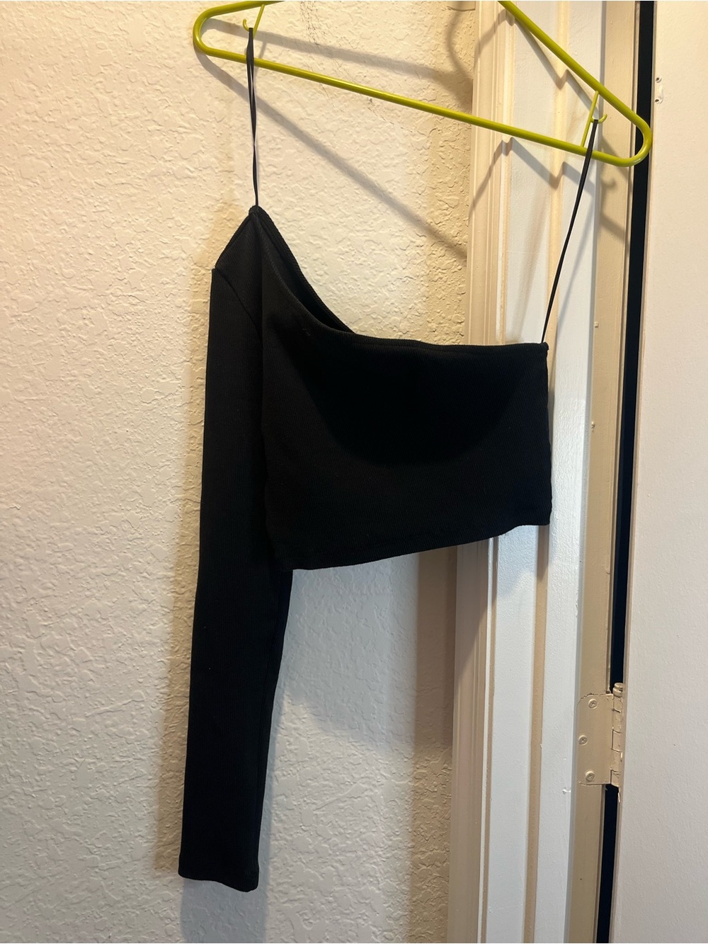 Princess Polly Black Asymmetrical Crop Top